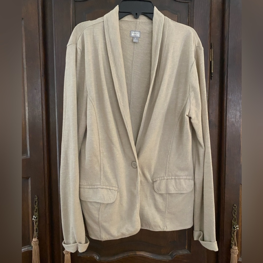 Converse One Star tan French Terry “sweatshirt” blazer L